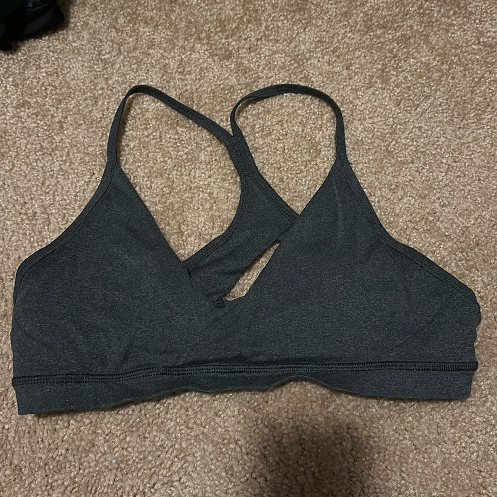 Patagonia dark gray sports bra